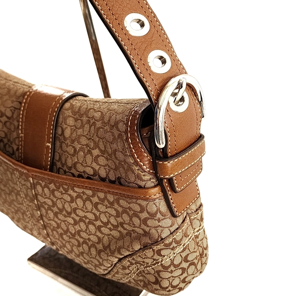 Coach 2008 Signature Small Soho Flap Shoulder Bag F12308 , Brown - Picture 4 of 7